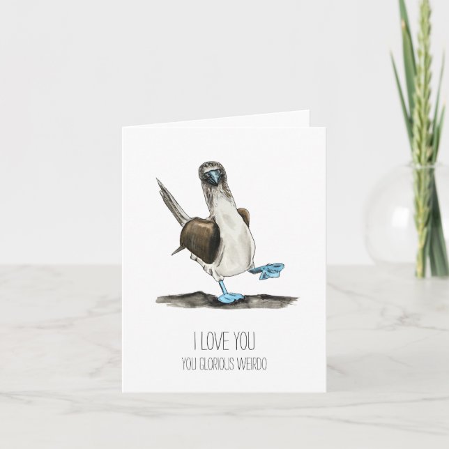 Carte Love You Glorious Weirdo Fold Note Card (Devant)