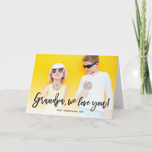 Carte Love You, Grand-père Father's Day Photo Greeting C (Devant)