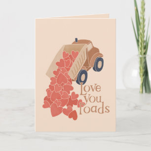 Carte Love You Loads Camion avec coeur Valentine