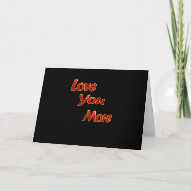 Carte Love You More Balanced Visual Design  (Devant)