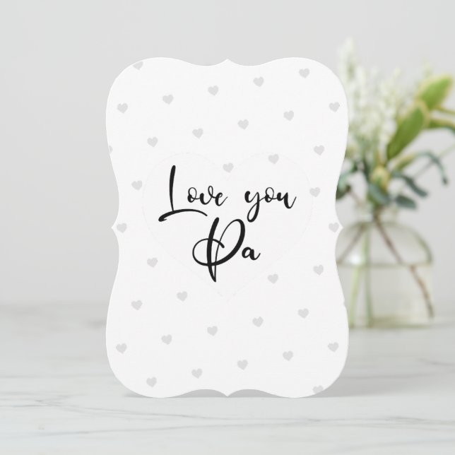 Carte Love you pa Card (Debout devant)