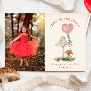 Carte Love You So Mush Champignons Valentine Pun Photo