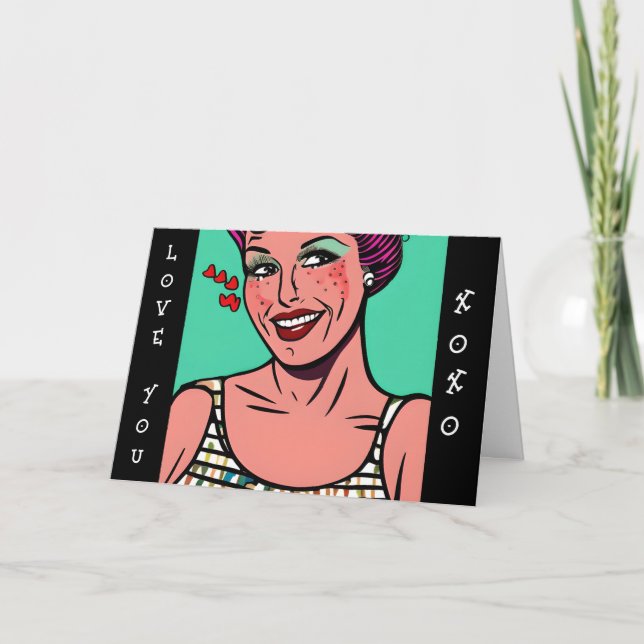 Carte Love You xoxo Happy Anniversaire (Devant)