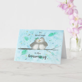 Carte Lovebirds Anniversary Card for Special Couple     