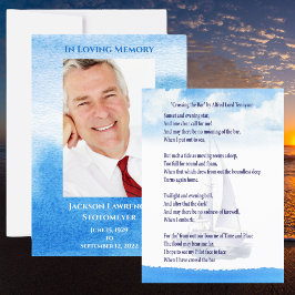 Carte Loving Memory Celebration of Life Memorial Photo