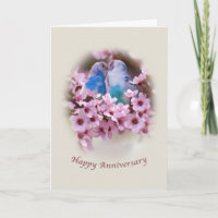 Loving Parakeets Anniversary Card