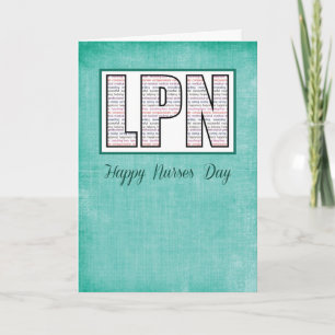 Carte LPN Nurses Day en mots