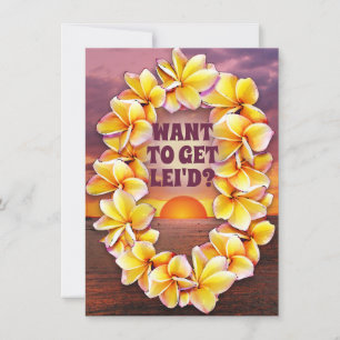 Carte Luau hawaïen (texte personnalisable)