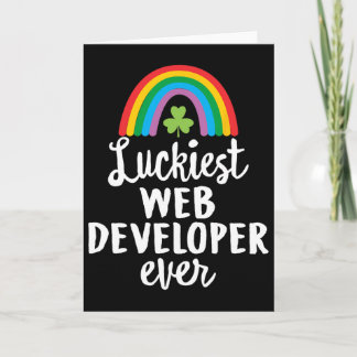 Carte Luckiest Web Developer Ever St Patrick Day Shamroc