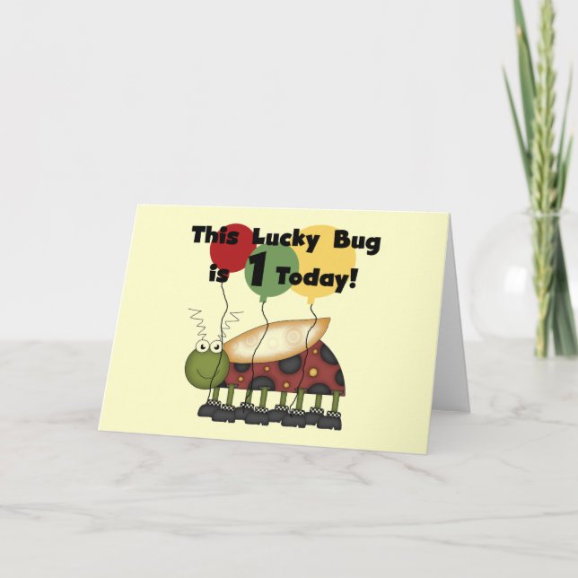 Carte Lucky Bug est un Anniversaire Tshirts et cadeaux (Devant)