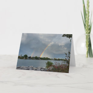 Carte Lucky Double Rainbow Grey Card