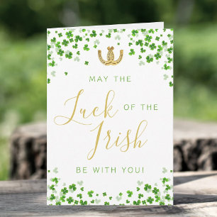 Carte Lucky Horseshoes & Irish Clover St. Patrick's Day