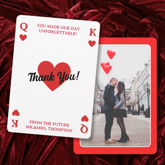 Carte Lucky In Love Couples Douche Merci Photo (Lucky In Love Couples Shower Photo Thank You Card)