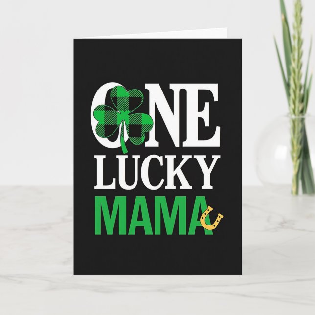 Carte Lucky Mama Shamrock Pattern Card (Devant)