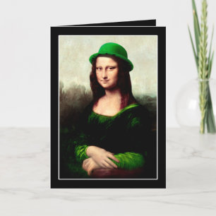 Carte Lucky Mona Lisa St. Patrick's Day