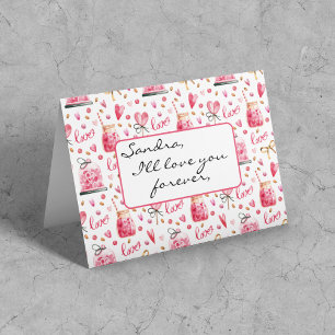 Carte Lui ou elle, Valentines Day Love Hearts