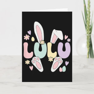 Carte Lulu Grand-mère Lapin de Pâques Lulu Grand-mère Pâ