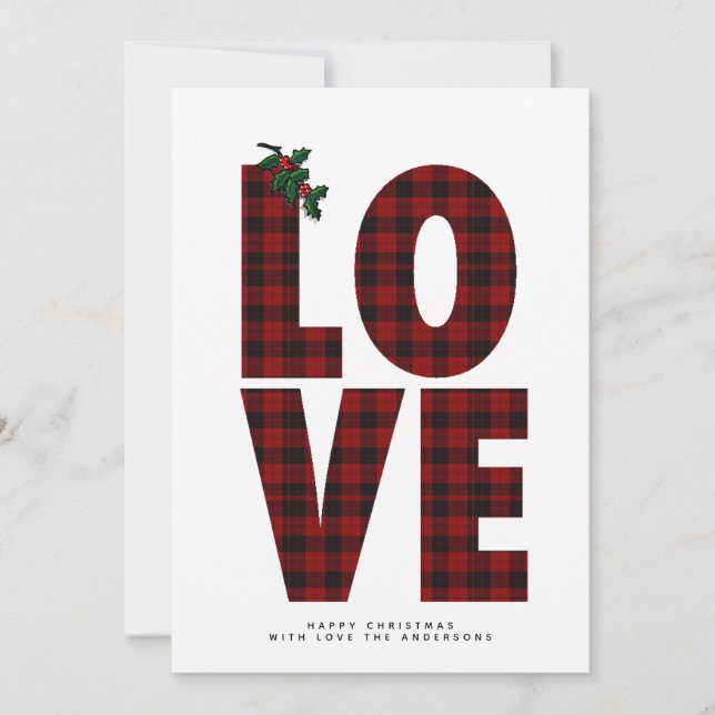 Carte Lumberjack LOVE Moderne Personnalisé (Devant)