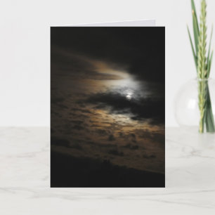 Carte Lumière de la lune brillant sur les nuages Photo B