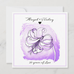 Carte Lumière Purple & Blanc Lily 30e anniversaire Maria