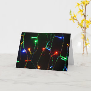Carte Lumières colorées de Noël