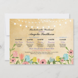 Carte Lumières de Fête de Fiançailles Florales Itinérair