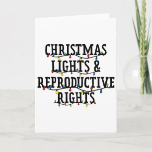 Carte Lumières de Noël et droits reproductifs Noël