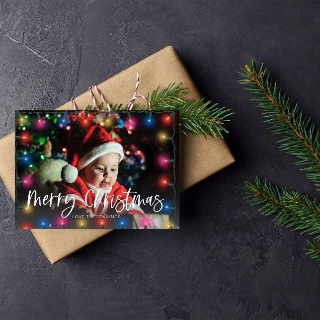 Carte Lumières de Noël et photo (Créateur téléchargé)