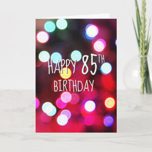 Carte Lumières néon de fête pour 85e anniversaire