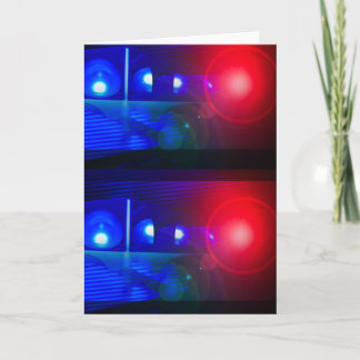 Carte lumières rouges et bleues de police