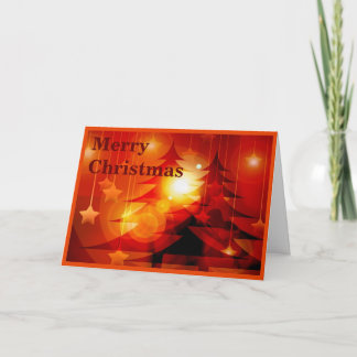 Carte lumineuse de Joyeux Noël d'arbres