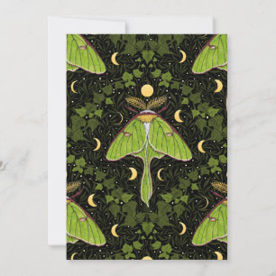 Carte Luna moth, phases de lune et damas de lierre 2