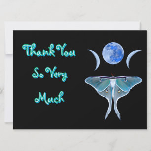 Carte Luna Moth Triple Moon Merci