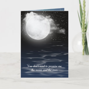 Carte Lune Anniversaire avec réflexion sur l'eau