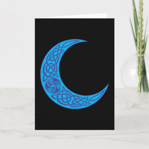 Carte Lune bleue celtique