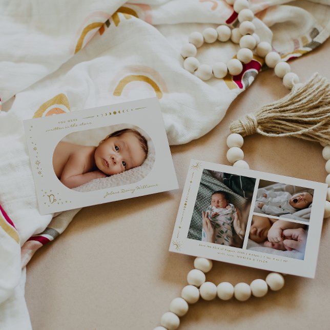 Carte Lune céleste et étoiles Zodiac | Capricorne (Créateur téléchargé)