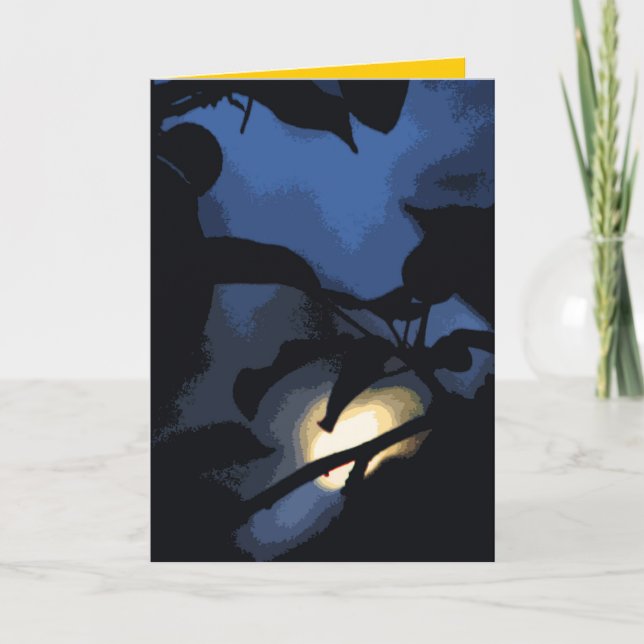 Carte Lune de Halloween (Devant)