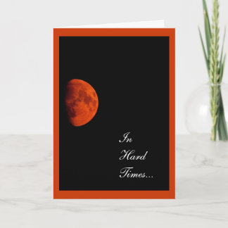 Carte Lune de récolte orange, Sympathie, Encouragement