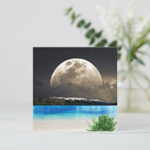 Carte Lune Et Plage