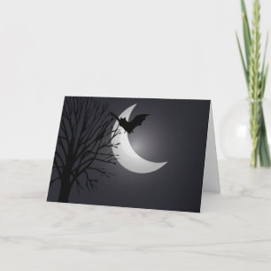Carte Lune nuit Halloween heureux
