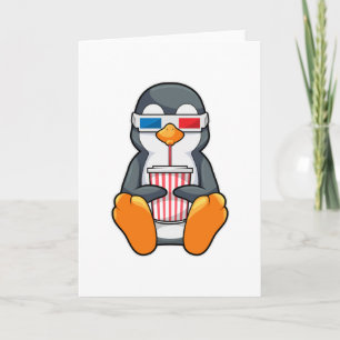 Carte Lunettes de cinéma Pingouin Tasse à boire