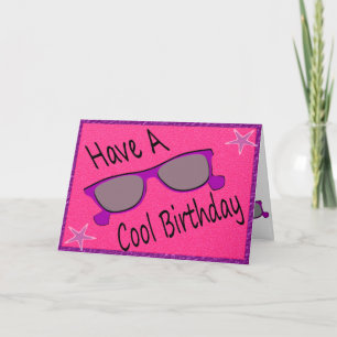 Carte Lunettes de soleil Anniversaire