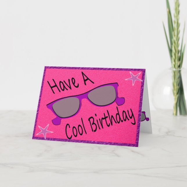 Carte Lunettes de soleil anniversaire (Devant)