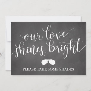 Carte Lunettes de soleil Favoriser Signer - Notre Amour