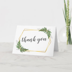 Carte Lush Fern Tropical Botanical Mariage Merci