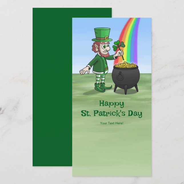 Carte Lutin de la Saint-Patrick (Devant / Derrière)