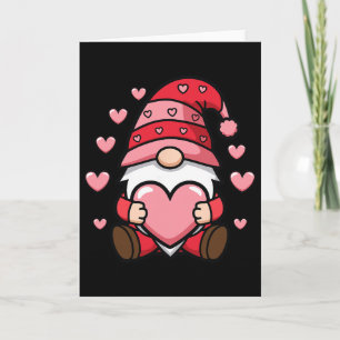 Carte Lutin de la Saint-Valentin tenant un cœur avec des