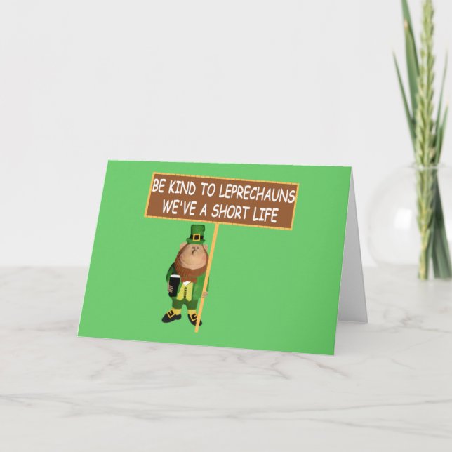 Carte Lutin irlandais drôle d'Irlandais de slogan (Devant)