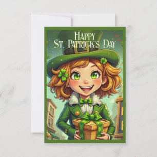 Carte Lutin joyeux - Saint-Patrick Chanceux Char