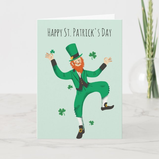 Carte Lutin Trèfle Joyeuse Saint-Patrick (Devant)